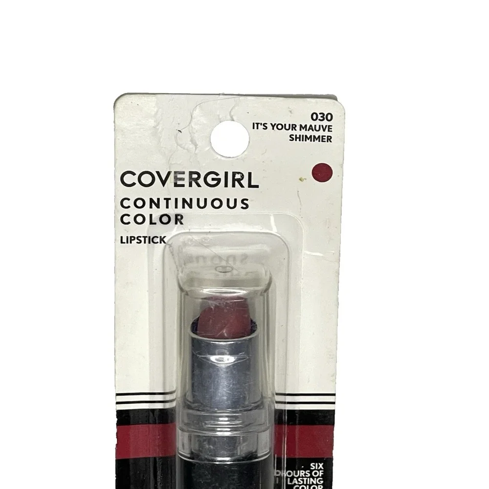 Vintage CoverGirl Continuous Color Lipstick‎ It's Your Mauve Shimmer Classic New